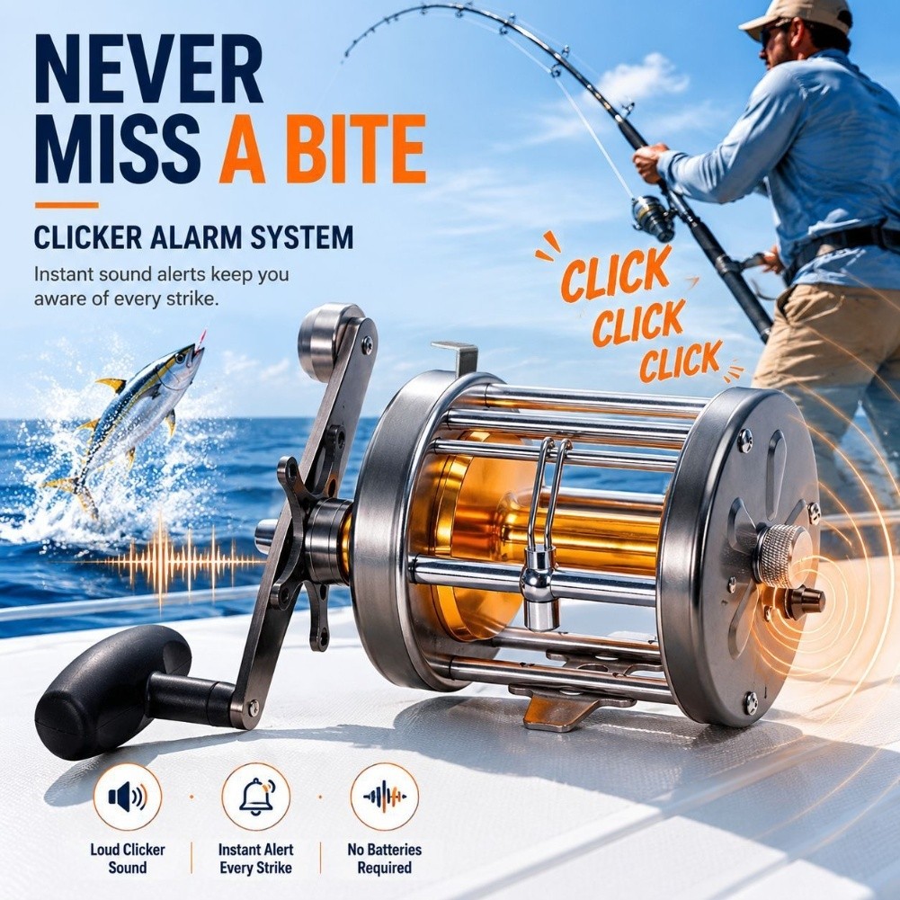 Moulinet de pêche à la traîne  - Trolling Reel avis et prix